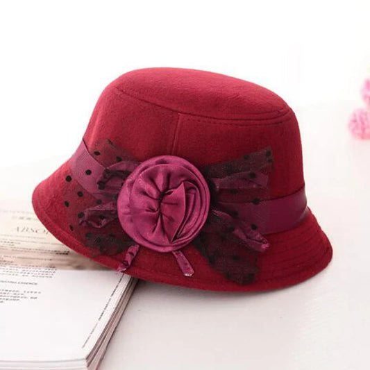 Chapeau Melon Cloche Femme Fleur