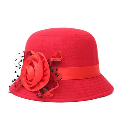 Chapeau Melon Cloche Femme Fleur
