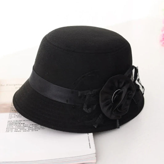 Chapeau Melon Cloche Femme Fleur