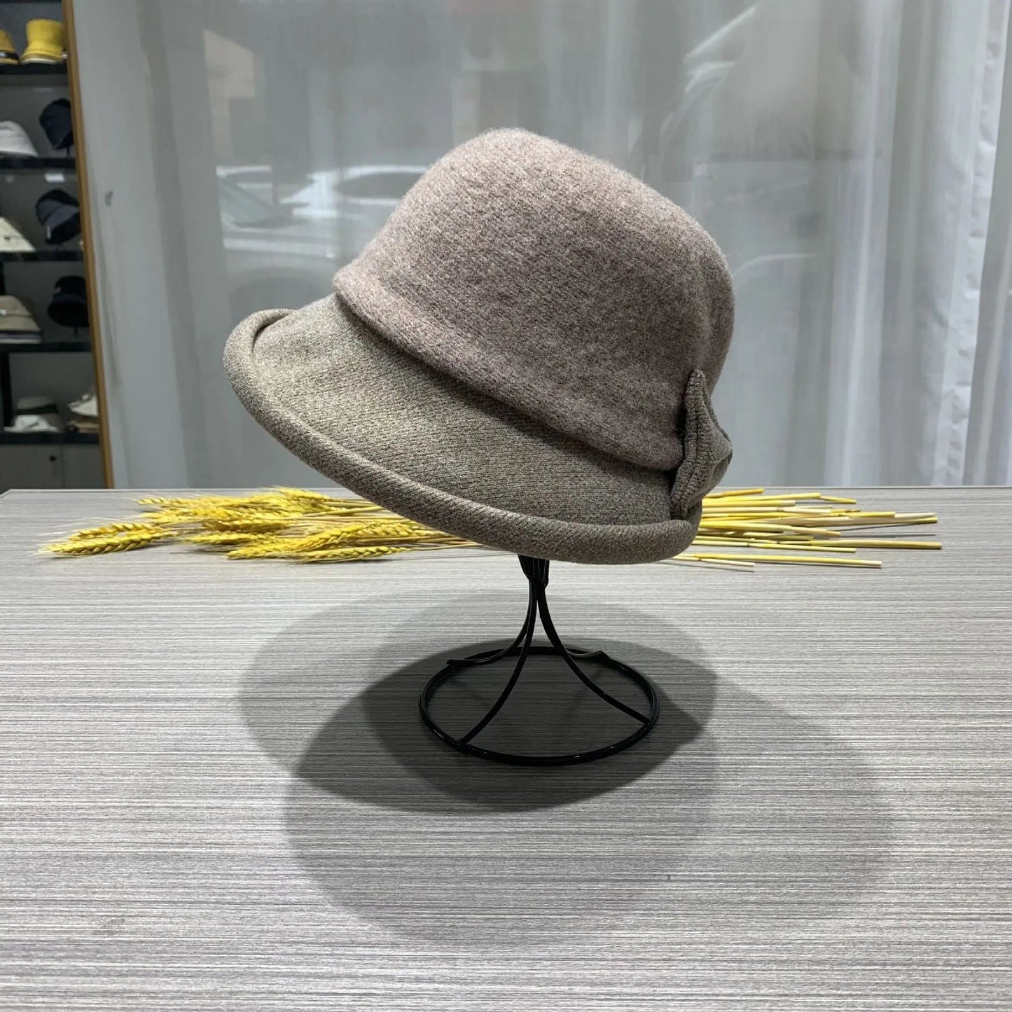 Chapeau Melon Cloche Femme Épais Hiver