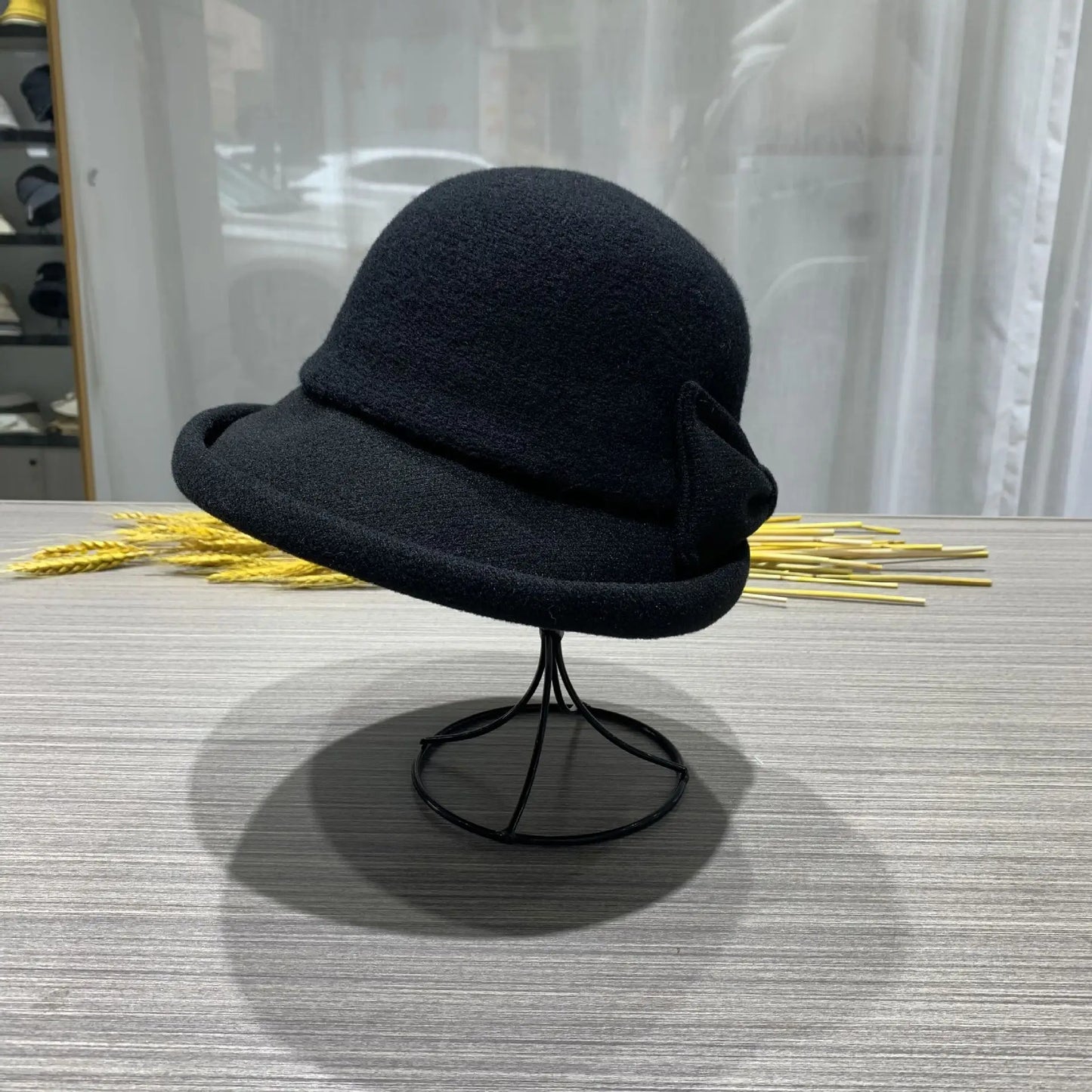 Chapeau Melon Cloche Femme Épais Hiver