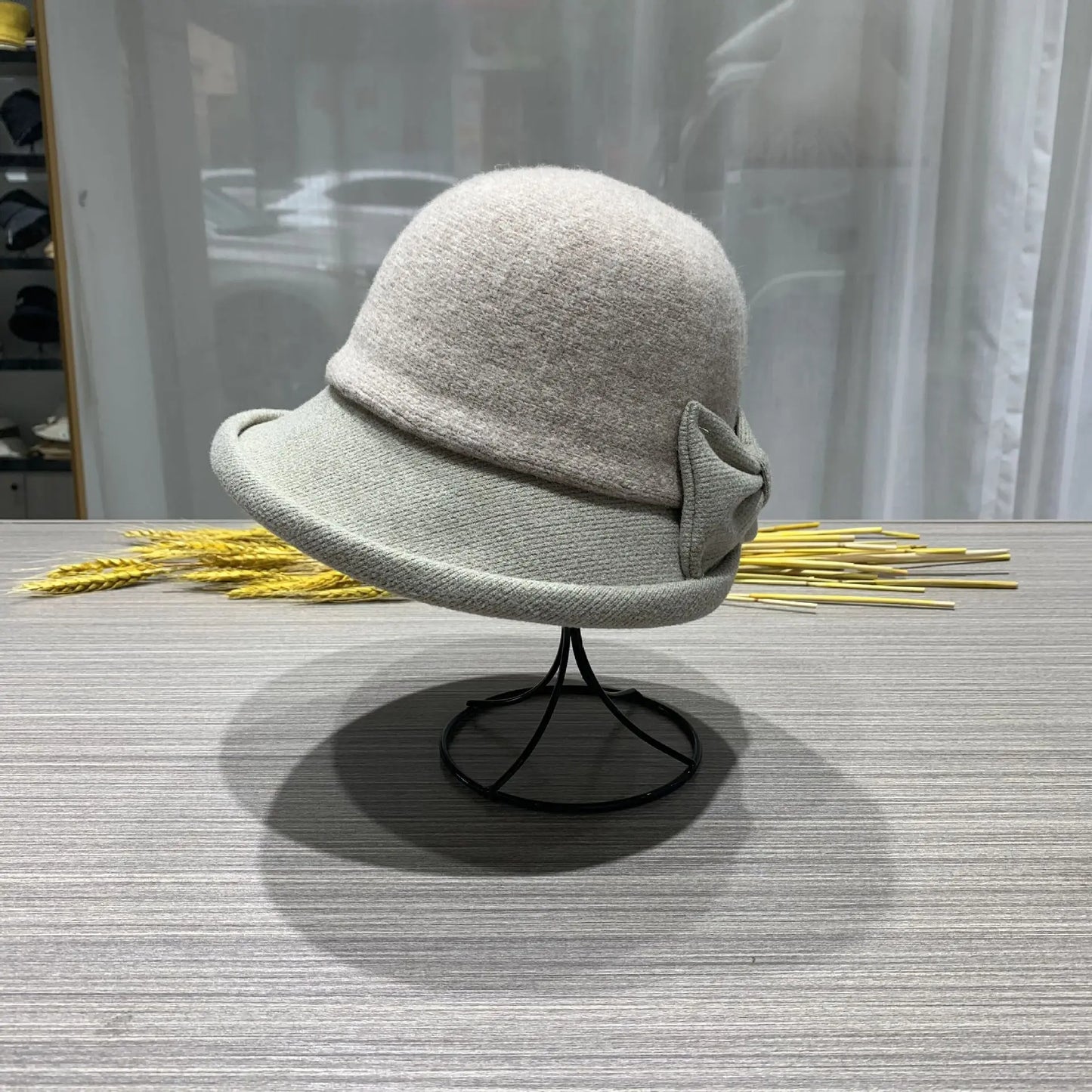 Chapeau Melon Cloche Femme Épais Hiver
